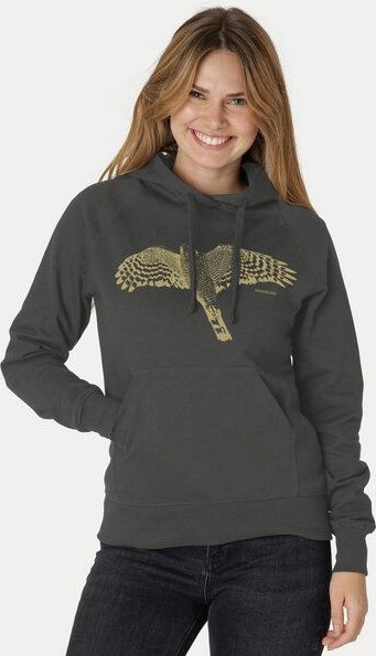 Peaces.bio - handbedruckte Biomode Bio-Hoodie Sperber Damen
