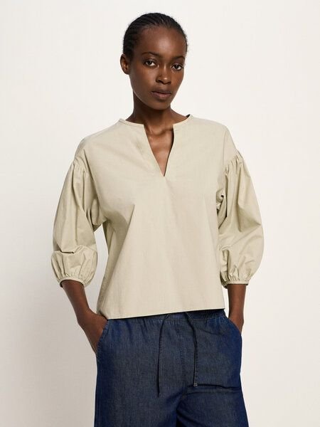 LANIUS Bluse mit Kräuseln (GOTS) aus Bio-Baumwolle