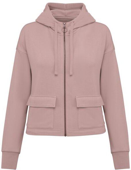 Greenspired Umweltfreundliches Damen-Kapuzensweatshirt aus French Terry mit Reißverschluss 300g/m² XS-XL