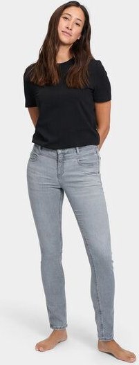 FUTURE:PEOPLE. 09:01 SLIM FIT PEOPLE - MID WAIST- Damen Jeans aus leichtem Stretch-Denim aus Bio-Baumwoll/ Tencel-Mix (3...