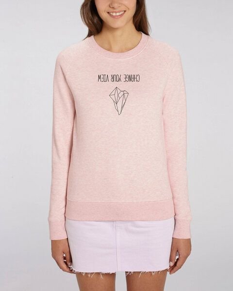 Human Family Bio Damen Rundhals Sweatshirt "Feel - Change your view" - in 7 Farben