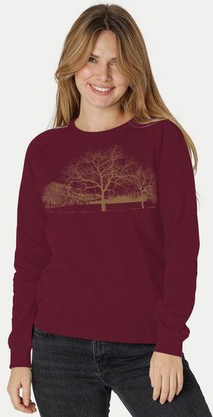 Peaces.bio - handbedruckte Biomode Damen Sweatshirt Landscape