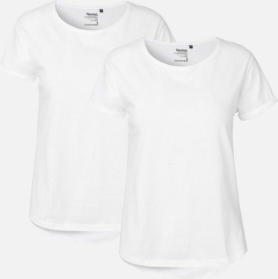 Doppelpack Neutral® Ladies Roll Up Sleeve T-Shirt