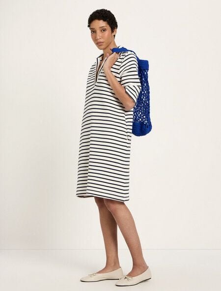 LANIUS Streifenkleid (GOTS) aus Bio-Baumwolle
