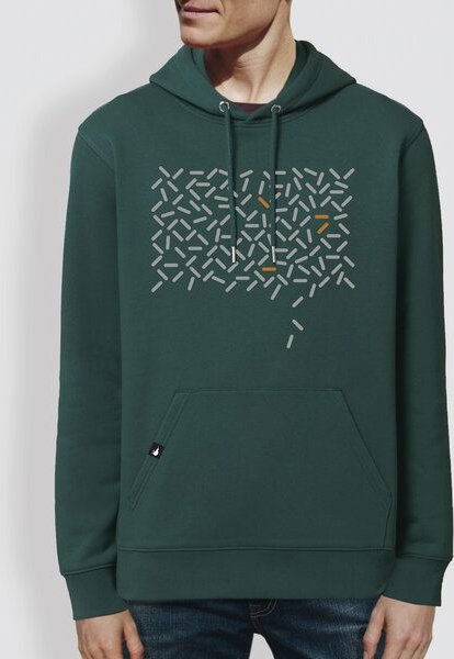 little kiwi Unisex Hoodie, "Bewegung", Glazed Green