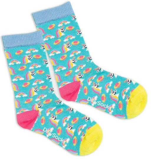 DillySocks Kindersocken Lil Rainbow Daydream aus Biobaumwoll-Mix