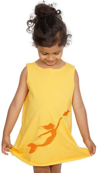 HANDGEDRUCKT Meerjungfrau Kinderkleidchen