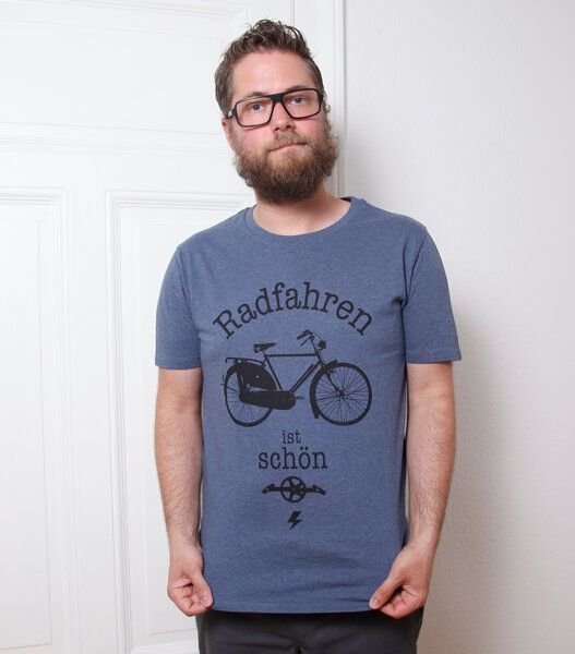 päfjes "Radfahren ist schön" - Fair Wear Männer T-Shirt