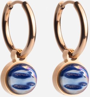 ALEXASCHA Roségold Creolen mit Anhänger | Mix & Match