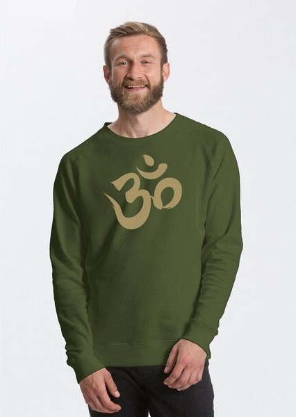 Peaces.bio - handbedruckte Biomode Bio Herren Sweatshirt Om