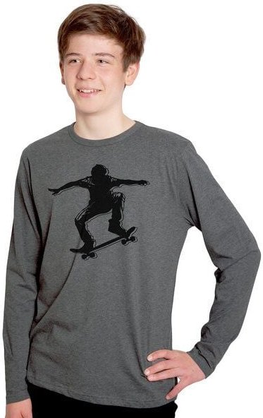 HANDGEDRUCKT "Skater" Männer Longsleeve