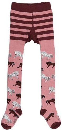 Kinder Strumpfhose Bio-Baumwolle Schimmel Horses Lila Walkiddy, GOTS-zertifizierte Tights, vegan, weiche Pferde-Strumpfh...