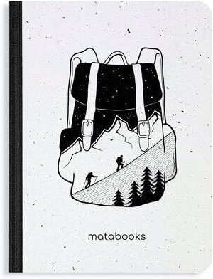 matabooks® Nachhaltiges A6 Notizbuch/Tagebuch/Journal aus Graspapier – Samenbuch