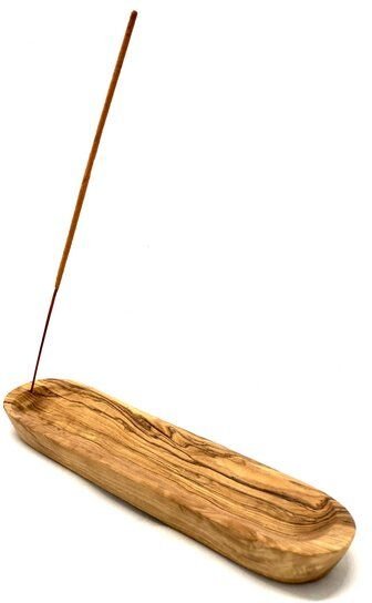 Olivenholz erleben Räucherschale oval glatt 16cm, rustikal 16 cm oder oval 25 cm aus Olivenholz