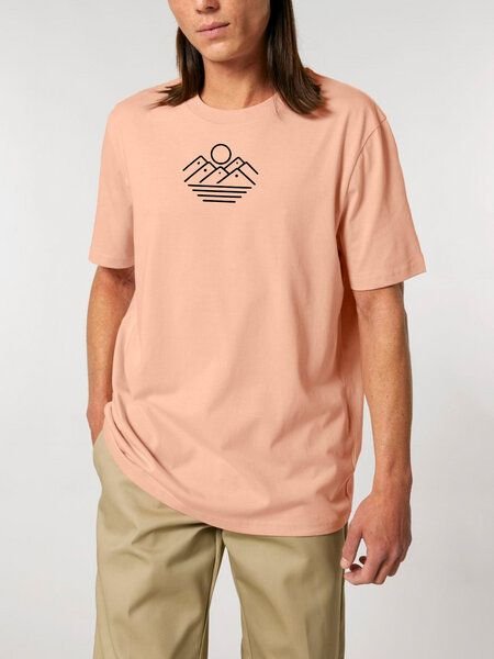 Human Family Bio Unisex Rundhals T-Shirt "Mountain Silhouette"