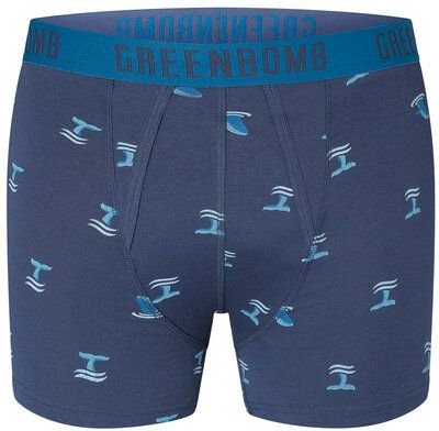 GREENBOMB Animal Whale Tail Trunk - Gemütliche Trunk aus Bio-Baumwoll Mix / hochwertiger Print / GOTS / Fair & Vegan