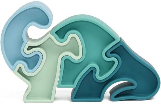 PETIKIDS Montessori-Lernspielzeug aus Silikon – 3D-Puzzle Diplodocus aus Silikon