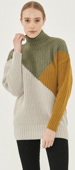 ORGANICATION Stehkragenpullover aus Bio-Merinowolle und Bio-Baumwolle