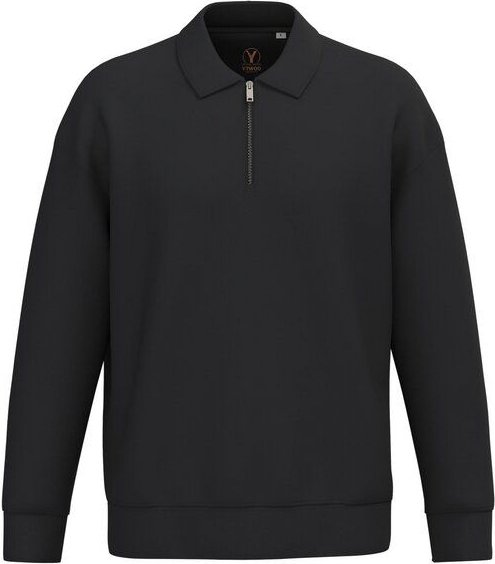 YTWOO Unisex-Sweatshirt mit Zipper und Polokragen