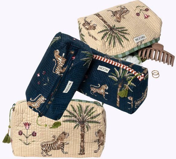 KIKOONI handgefertigte Kosmetiktasche "Savanna Stories"