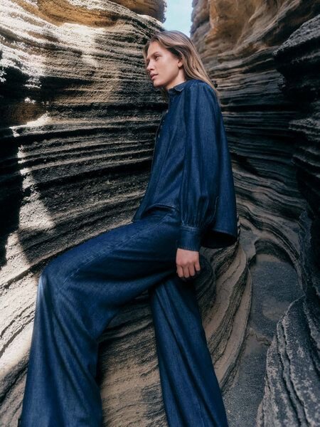 LANIUS Jeans Bluse aus TENCEL