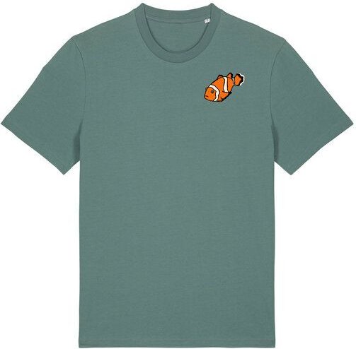 Spangeltangel T-Shirt bedruckt, "Clownfisch", nachhaltig, Biobaumwolle, Brustprint, Herren, Männer, bio, Tiere, Fische, ...