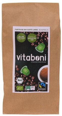 Vitaboni Bio Fairtrade Kaffee Espresso und Lungo in biologisch abbaubaren Kapseln