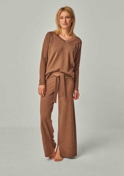 YOU LOOK PERFECT Merino Loungewear Set „Strickpullover Dorina & Strickhose Bailey"