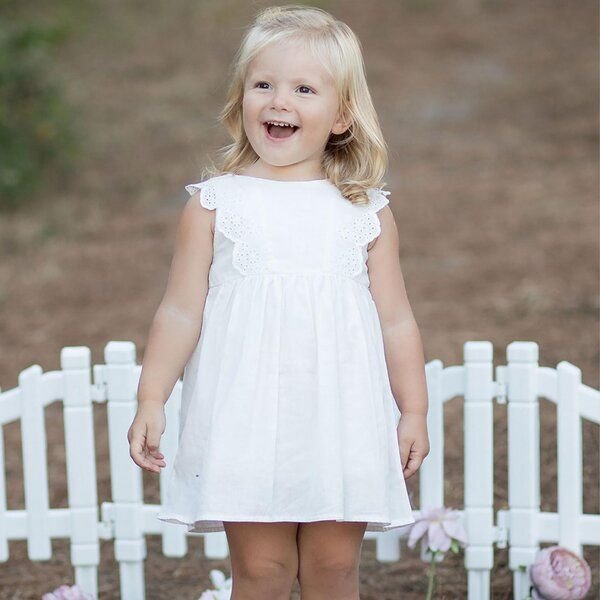 OrganicEra Ärmelloses Kleid aus Voile mit Muschel