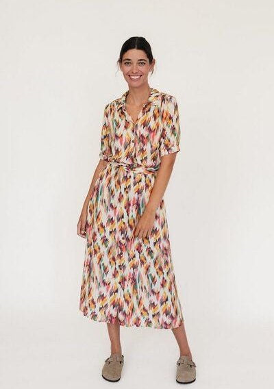 Thumbnail - TWOTHIRDS Matsu - Ikat Print Ecru