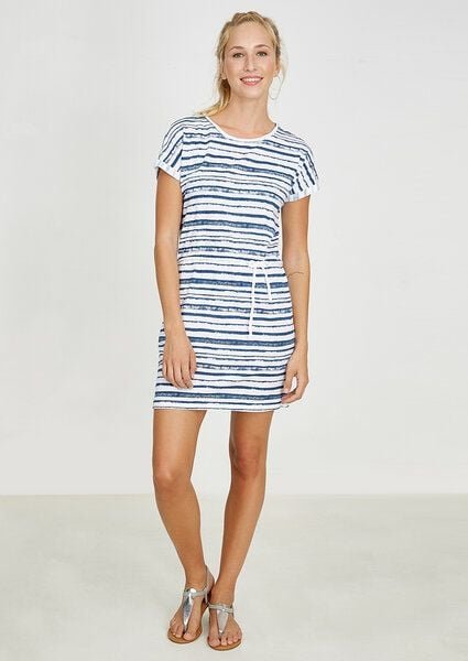 Thumbnail - recolution Kleid Shirtdress #STRIPES weiß blau gestreift