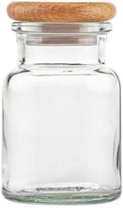 mikken Gewürzglas / Vorratsglas 150 / 300 ml rund mit Holzdeckel