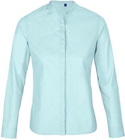 NEOBLU Damen Bluse Langarm Business verdeckte Knopfleiste Mandarinkragen