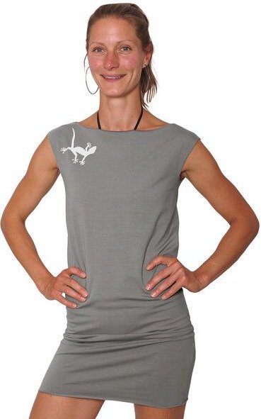 HANDGEDRUCKT "Gecko" Bio-Kleidchen