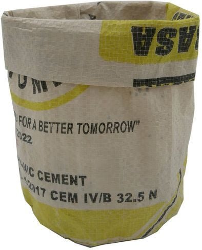 Nyuzi Blackwhite Korb | Upcycling Aufbewahrungskorb aus recyceltem Zementsack