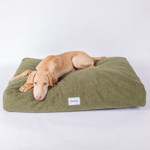 Caruso Conscious Pet Supply Hundebett - Teddy Waldgrün - aus Upcycling- und Recyclingmaterial