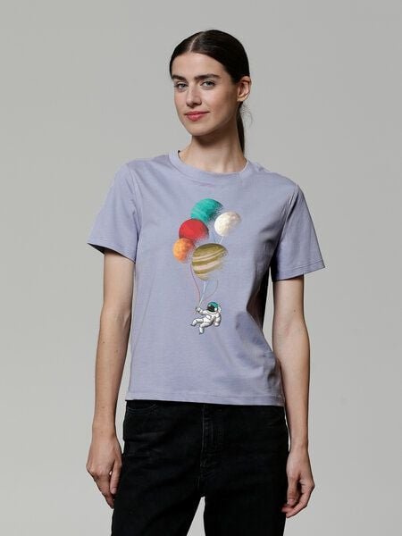 watapparel T-Shirt Frauen Balloon Spaceman