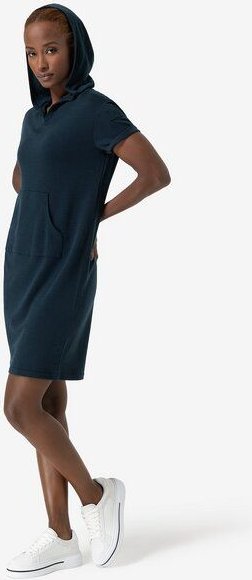 super.natural Kleid HOODED BIO DRESS kurz, nachhaltig, Merino
