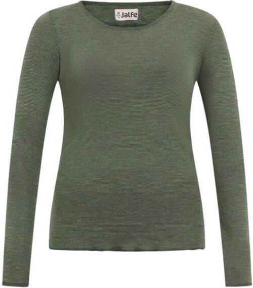 Jalfe Longsleeve Wolle fein geringelt melange