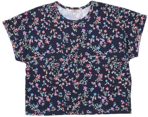 Cotokids Kinder T-Shirt aus Baumwolle dunkel mit farbenfrohem Allover-Muster – Walkiddy