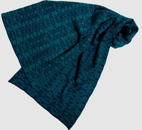 LANARTO slow fashion Schal Muster 'Fusion' zweifarbig gestrickt aus mulesingfreier Merinowolle