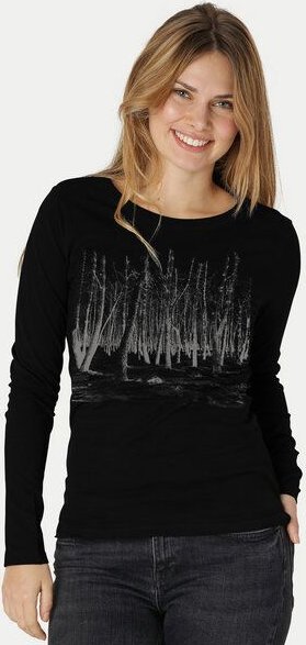 Peaces.bio - handbedruckte Biomode Damen Langarmshirt Woodland