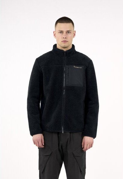KnowledgeCotton Apparel Fleecejacke - ELM teddy fleece zip sweat - aus recyceltem Polyester