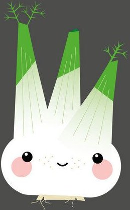 Photocircle Poster / Leinwandbild - Illustration Kawaii-Fenchel