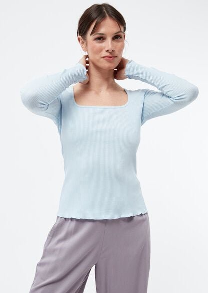 Givn Berlin Geripptes Longsleeve GBPATTY slim Fit aus Bio-Baumwolle