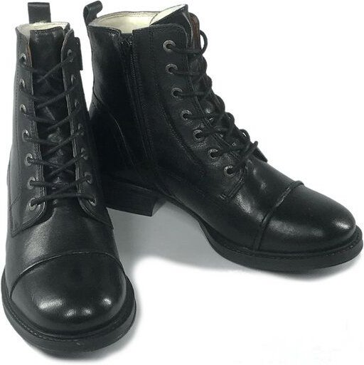 Ten Points gefütterte Schnürstiefel, Pandora Boots, vegetabil gegerbtes Leder