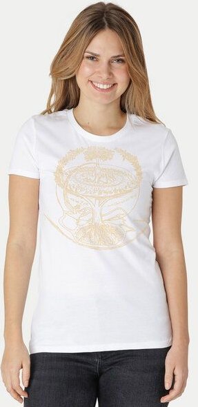 Peaces.bio - handbedruckte Biomode Bio-Damen-T-Shirt "Weltenesche"