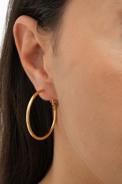 noca Klassische 14K Vergoldete Creolen für Damen