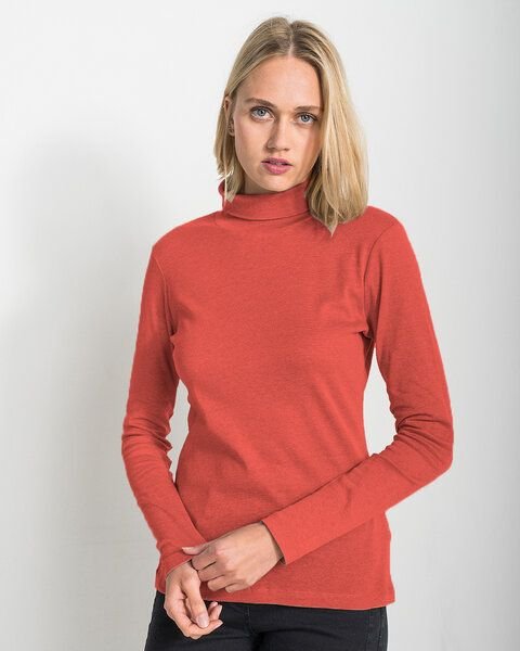 Alma & Lovis Rollkragenshirt aus Bio-Baumwoll-Jersey | Melange Rolli