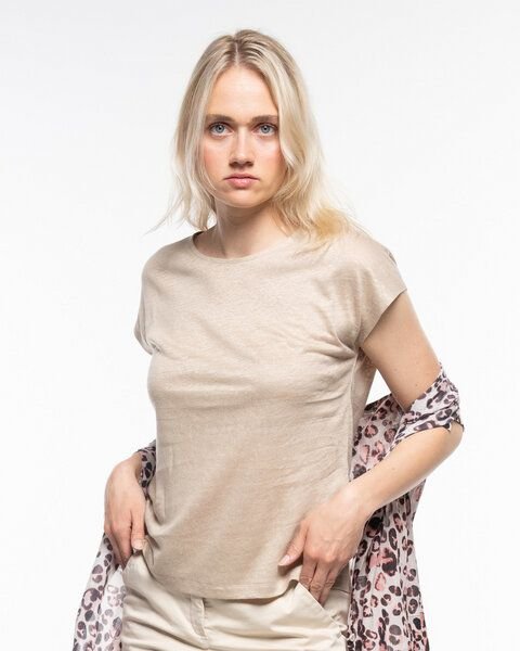 Alma & Lovis Elegantes Kurzarmshirt aus 100% Leinen-Jersey | Linen Short Pure